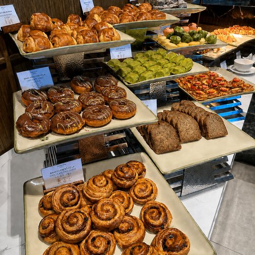 Delicious array of pastries at the morning 4th floor breakfast.