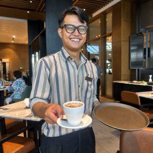 Ryan is an outstanding staff member who makes up my favorite Vietnamese Salt Coffee!